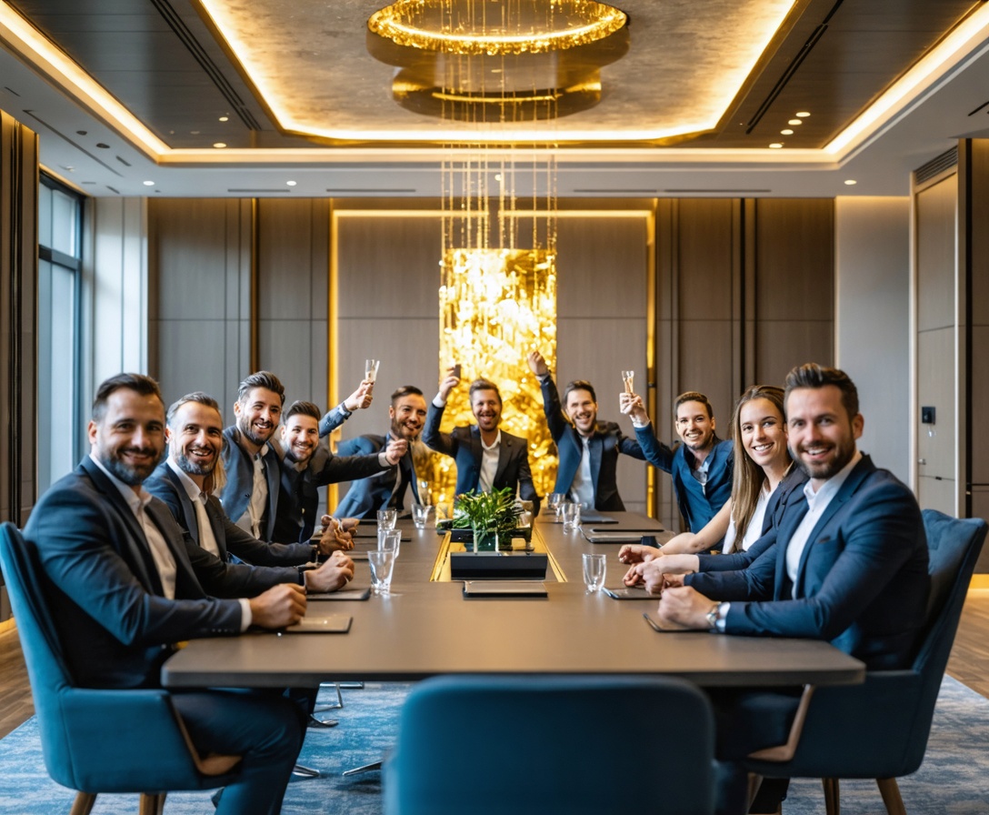 Celebración de éxito